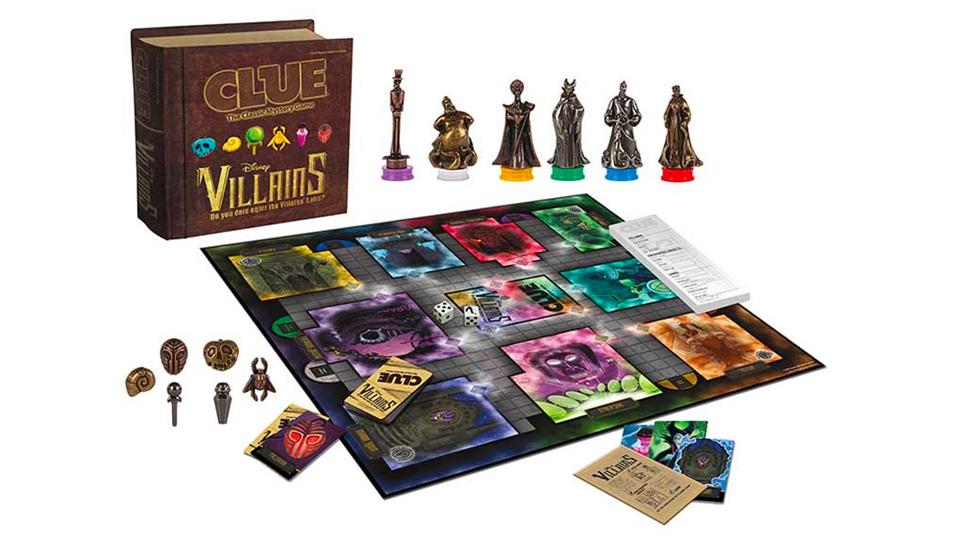 Clue Disney Villains paints the classic murder mystery game with